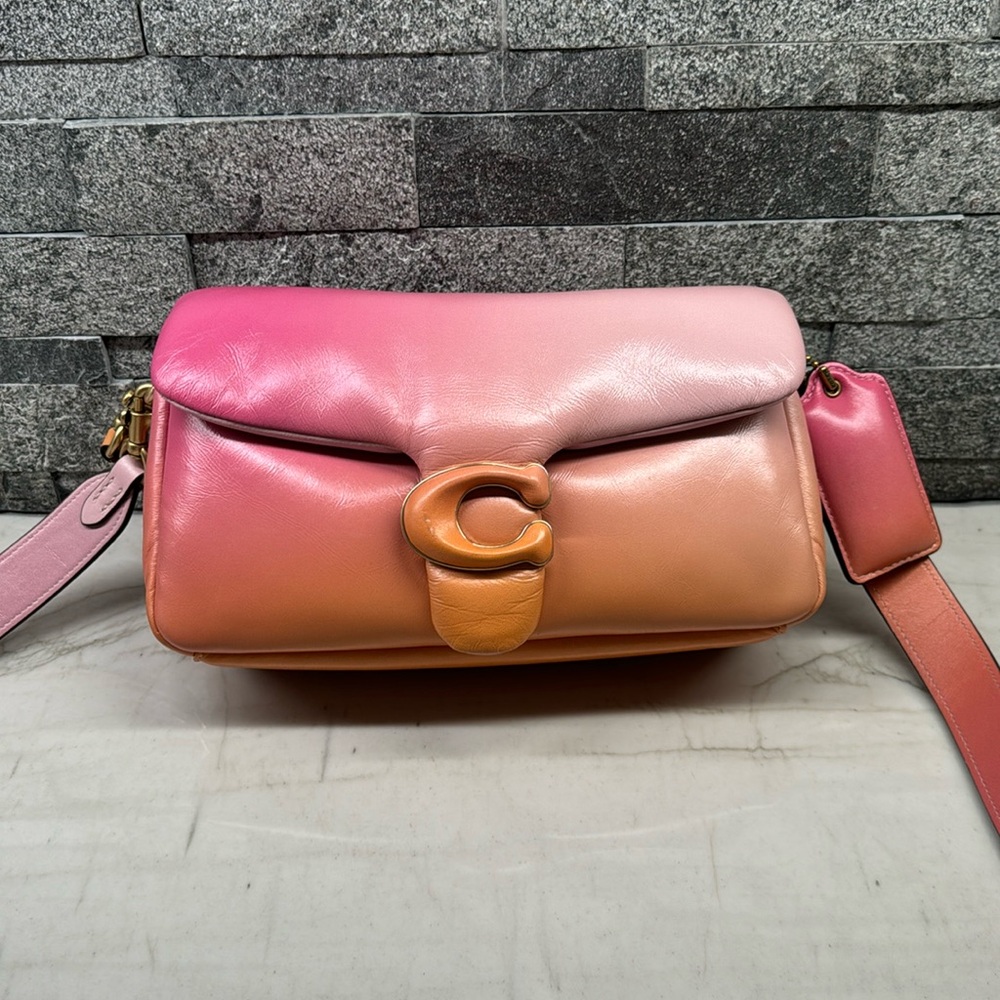 Coach Tabby Ombré Pink and Orange Handbag